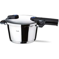 Fissler Induktions-Schnellkochtopf, Edelstahl-Dampfkochtopf, 2 Garstufen, Stapelbar, Alle Herdarten auch Induktion, Silber, 3,5 Liter