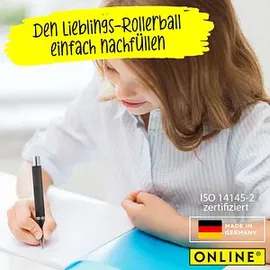 Online Schreibgeräte Rollerball-Minen Gelschreiberminen 0,7 mm Schwarz