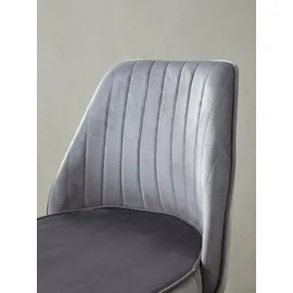 KADIMA DESIGN Drehstuhl Tanaro Samt grau