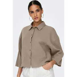Jdy Hemdbluse JDYTHEIS LIFE 3/4 CROP SHIRT WVN NOOS Grau XS