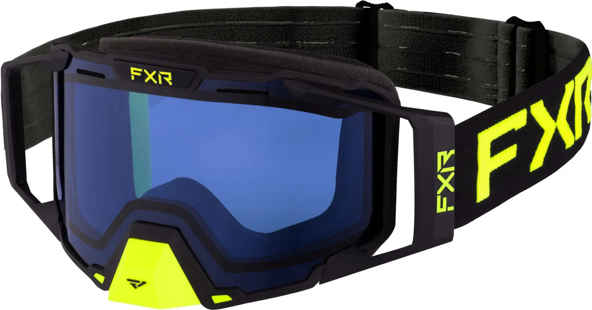 FXR Combat Bicolor Snowmobil Brille, schwarz-gelb für Männer