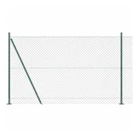 vidaXL Zaunpfosten 10 x 1,5 m Grün/Stahl