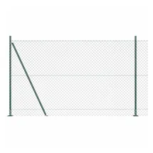 vidaXL Zaunpfosten 10 x 1,5 m Grün/Stahl