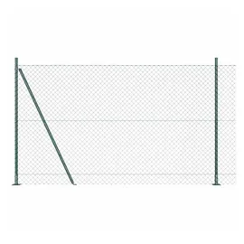 vidaXL Zaunpfosten 10 x 1,5 m Grün/Stahl