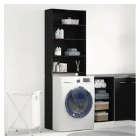 vidaXL Waschmaschinen-Schrank 64 x 24 x 190 cm Schwarz