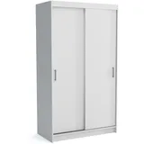 masseno Schwebetürenschrank Nicola 120 x 215 x 60 cm Weiß