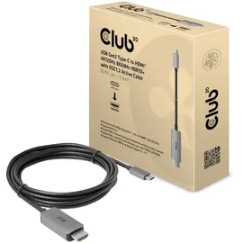 Club 3D USB-C auf HDMI 4K120Hz Aktives Kabel St./St. 3 m Schwarz/Grau