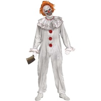 Fun World Carnevil Clown Kostüm für Erwachsene - Wei� - Einheitsgröße