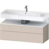 Duravit Collection One Waschtischunterbau, 1 Auszug und 1 Schublade, 1190x470x590mm, Nische Weiß Matt, QA4396018830010, Farbe: Taupe supermatt