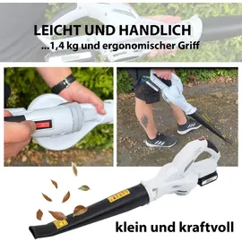 Trutzholm Akku-Laubbläser 20V inkl. 2 x 2,0 Ah + Ladegerät