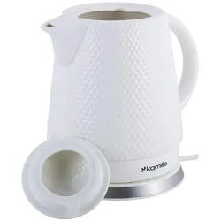 Kamille 1,5L Keramik Wasserkocher Elektrisch Teekanne Wasserkessel Teekessel 1200W