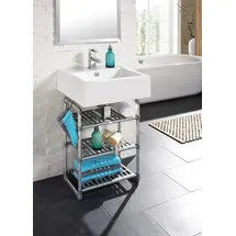 RUCO Standregal 48 x 28 x 65 cm Silber