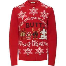 Only & Sons Rundhalspullover rot XXL