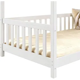 Idimex Hausbett NINA 90 x 200 cm Kiefer massiv lackiert weiß