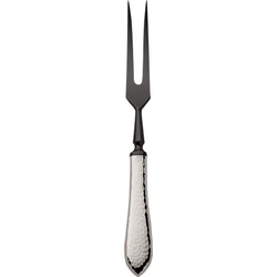 Robbe Berking Martelé Tranchiergabel Frozen Black 150g Massiv-Versilberung