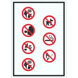 Aufkleber Platz- und Hallenordnung Symbol A5 (148x210mm)