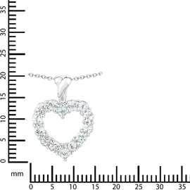 vira jewels Kette mit Anhänger 925 Sterling Silber rhodiniert weiß