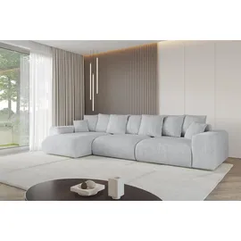 altdecor Ecksofa Cord 2-Sitzer Grau