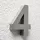 Longlife LED Hausnummer 4 Edelstahl V2A Weiß