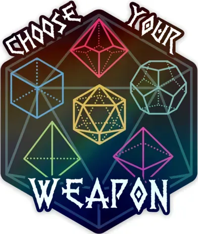 Crit Stones Choose Your Weapon Sticker