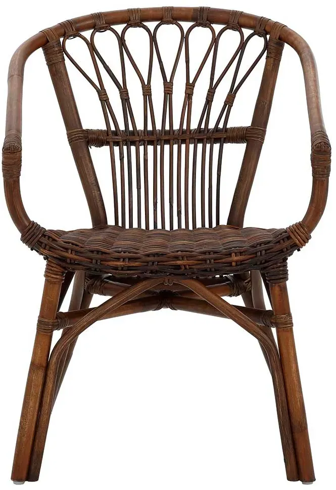 Armstühle aus Rattan Braun (2er Set)