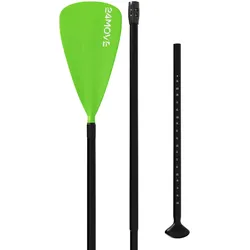 24MOVE® Paddel Einzelpaddel Stechpaddel für SUP Stand Up Board, Kajak, Leicht aus Aluminium 210cm, verstellbar grün