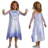 Disney Offizielles Standard Frozen Elsa Kostüm Mädchen, Elsa Kleid Mädchen, Eiskönigin Kostüm Mädchen, Elsa Kostüm Kinder, Karneval Fashingskostüm Prinzessin Kostüm für Kinder XS