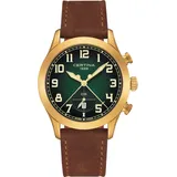 Certina Leder Pilot C024.617.36.092.00 - dunkelgrün,braun,genarbt,kalb - 43mm