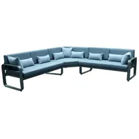 MWH Das Original MWH Widero Loungeset 3-tlg. Aluminium/Olefin inkl. 9 Kissen matt grey