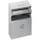 Proregal Eckiger Kombiascher mit Einwurfblende 15 Liter, HxBxT 54 x 30 x 14 cm Verzinkter Stahl Silber