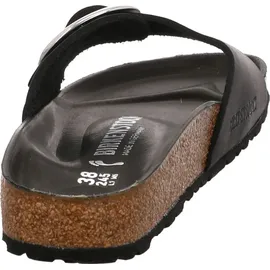 Birkenstock Madrid Big Buckle Nubukleder geölt schmal schwarz 35