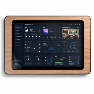 smattex Wand-Tablet – Android Smart Home Steuerzentrale für Home Assistant, Alexa, Homey & Co. - Eiche (lackiert)