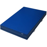 Alpidex Weichbodenmatte Matte Turnmatte Fallschutz 200 x 100 x 25 cm mit Anti-Rutschboden und Tragegriffen, Farbe:dunkelblau