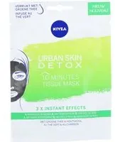 Nivea Urban Skin Detox 10 Minutes Tissue Mask Masque(S) Pour Le Visage 1 pc(s)