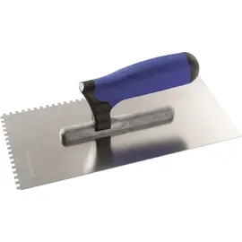 tecwerk Glättekelle L.280mm B.130mm Zahn 6x6 gehärtet,m.H-Heft STA S.0,7mm TECWERK