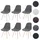 MCW Esszimmerstuhl A60 II Stoff grau 6er Set