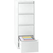 Gürkan Hängeregistraturschrank reinweiß 4 Schubladen 40,0 x 62,0 x 132,0 cm