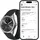 Withings ScanWatch 2 42 mm schwarz/silber, Lederarmband schwarz/silber