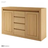 Designer Kommode Seite Low Board Kleiderschrank Regal für Wohnzimmer Massivholz