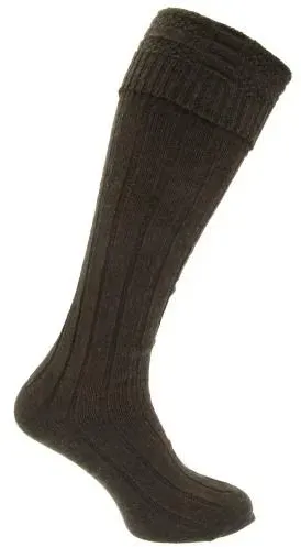 Schottische Schottische Highland Wear Kilt-Schlauchsocken aus Wolle für Herren (1 Paar)