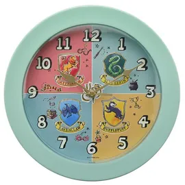 Widdop and Co Harry Potter Hogwarts-Wappen-Wanduhr, 23 cm, Türkis