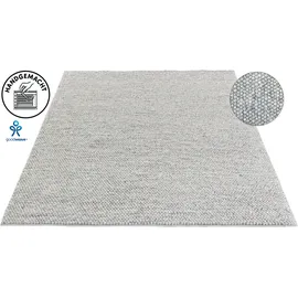 LeGer Home by Lena Gercke Wollteppich "Ainhoa, handgewebt, Wolle" Gr. 2, grau, B:80cm H:12mm L:150cm, Kunstfaser, Wolle, LEGER HOME BY LENA GERCKE, Teppiche, einfarbig, Wolle, Teppich, Wohnzimmer, Schlafzimmer, Esszimmer