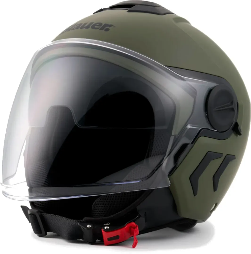 Blauer Demi Jet DJ-01 Monocolor Jet Helm, groen, XL