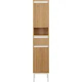 welltime Hochschrank »Falun«, Badmöbel, Badezimmerschrank mit Rille, Breite 35 cm