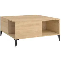 vidaXL Couchtisch Braun Eiche 80 x 80 x 36,5 cm