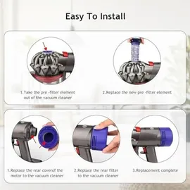 kiimsin Ortviai Ersatz-hepa-filter für Dyson V7 V8 Staubsauger Lila/weiß