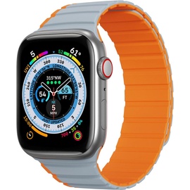 Dux Ducis Magnetic Apple Watch Ultra, SE, 8, 7, 6, 5, 4, 3, 2, 1 (49, 45, 44, 42 mm) Strap (LD Versi (49 mm, 45 mm, 44 mm, 42 mm, Silikon, Metall), Uhrenarmband, Grau