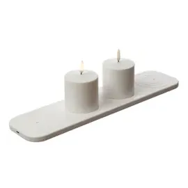 uYuni LED Kerzen 2 St. 6,8 cm weiß