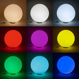 esotec Kugelleuchte Kunststoff 50 cm inkl. Solarmodul multicolor weiß