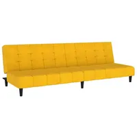 vidaXL Schlafsofa 2-Sitzer Gelb Samt